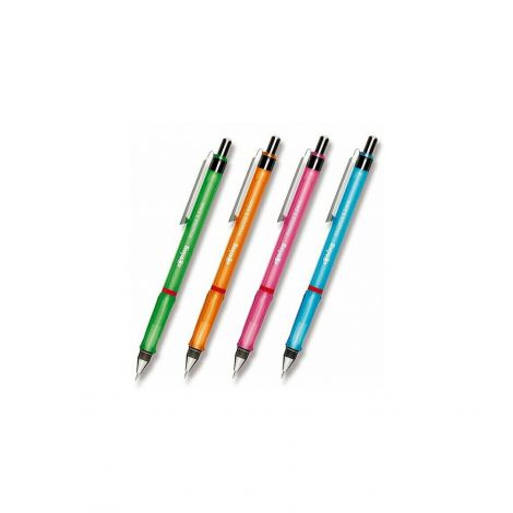 Ołówek automatyczny rOtring Visuclick, 0.5mm, Neon niebieski/różowy/pomarańczowy/zielony - 3